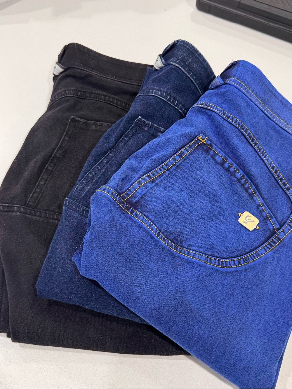 Freddy mid-Rise Skinny Jeans - Black, Dark Blue, Royal Blue (Bundle of 3)